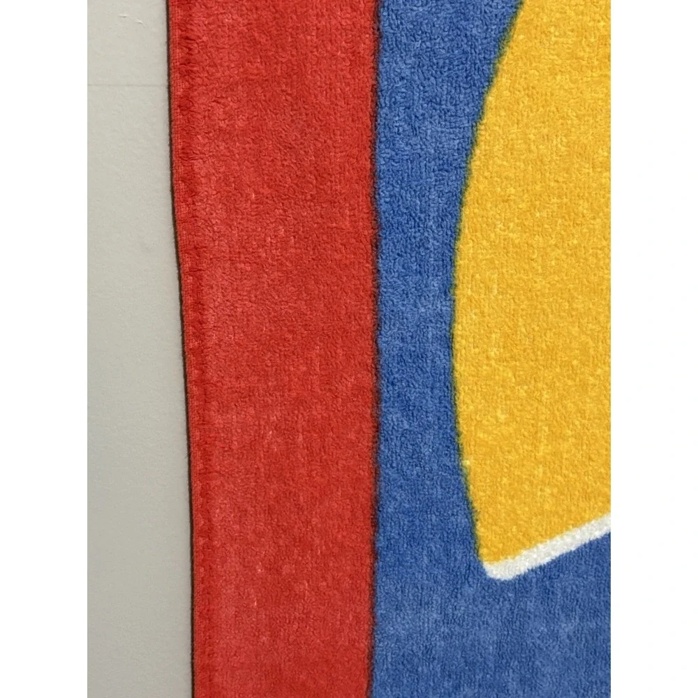 Terrimondo‎ Beach Towel 28x54 Multicolor Umbrella Beach Ball Vintage Retro
